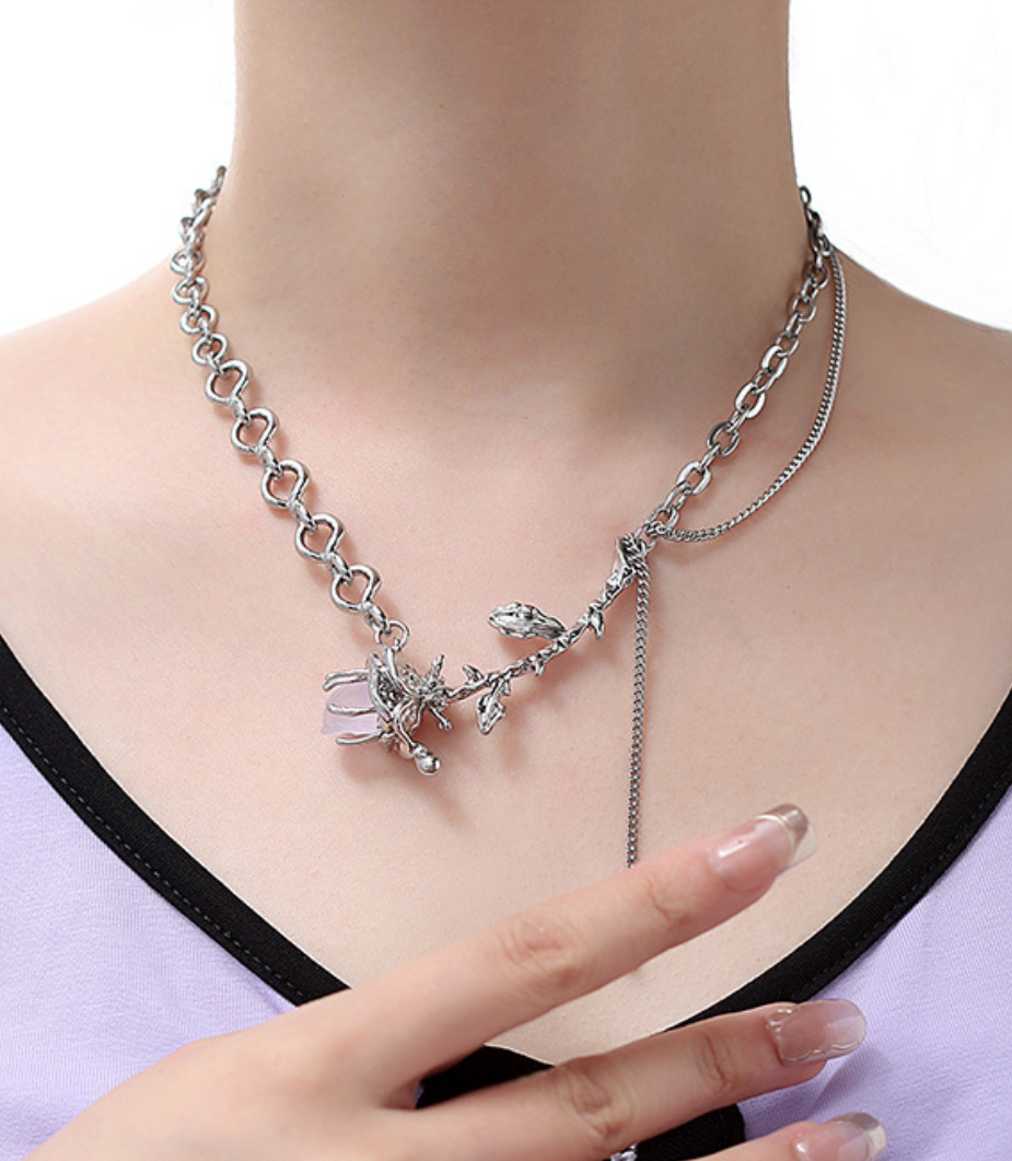 Twilight Rose Necklace
