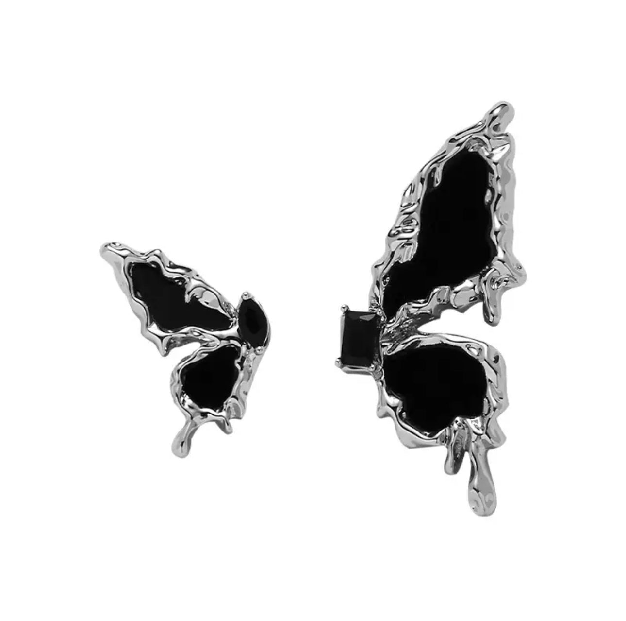 Midnight Butterfly Silhouette Earrings