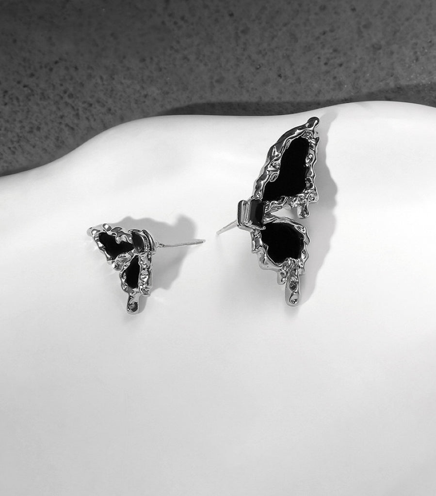 Midnight Butterfly Silhouette Earrings