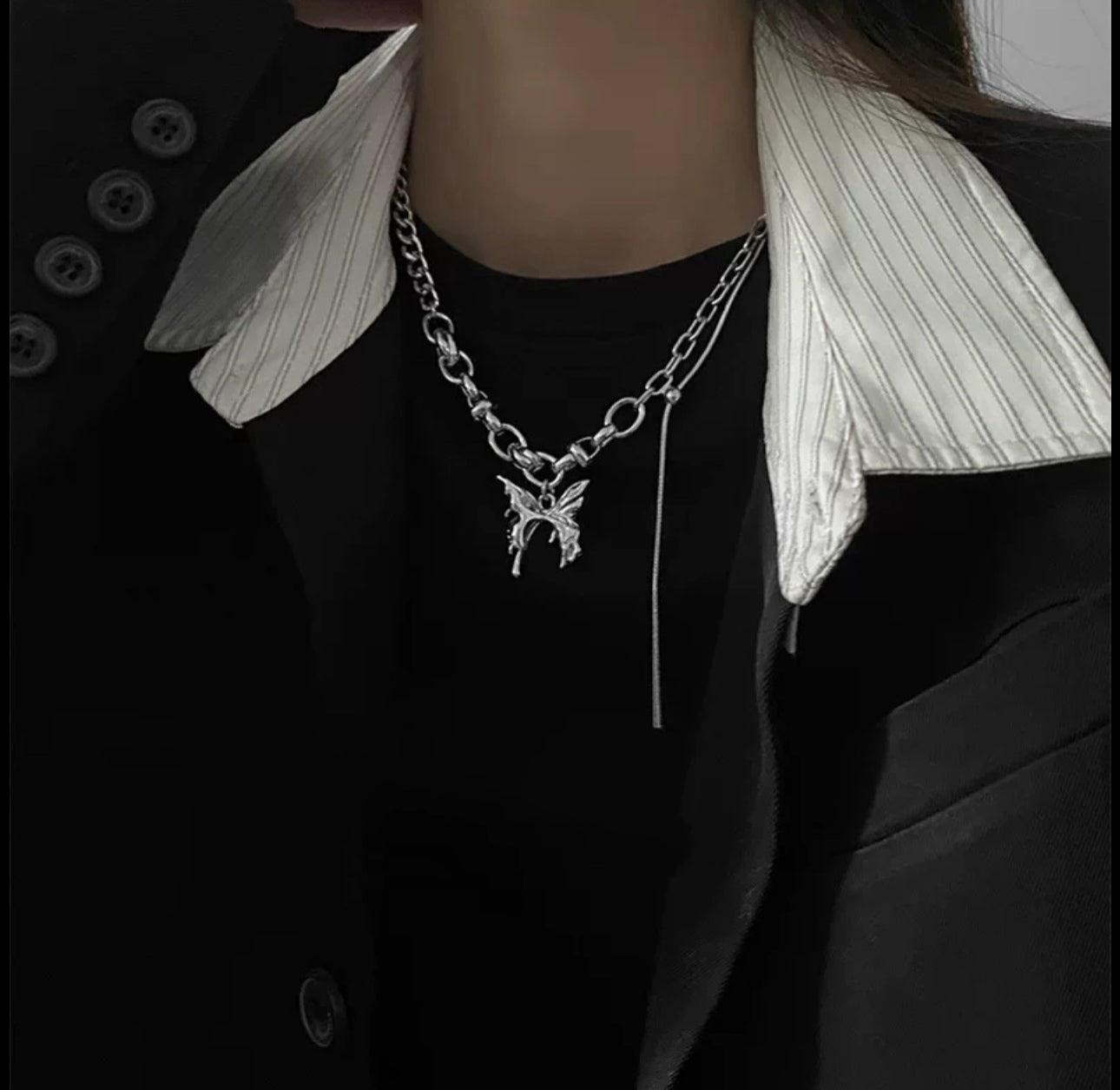 Butterfly Silver Necklace